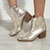 Accessories Veronica M | Chinese Laundry-Unite Western Bootie- Gold