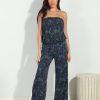 Clothing Veronica M | Zayne Stretch Strapless Dropwaist Jumpsuit