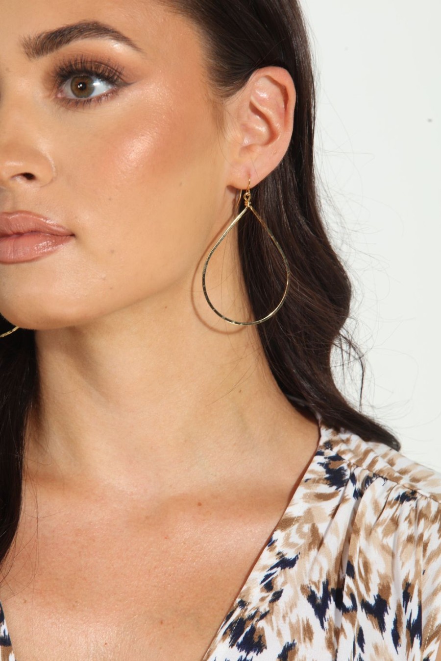 Accessories Veronica M | Gold Teardrop Earrings