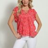 Vacation Veronica M | Inca Lace-Up Ruffle Blouse