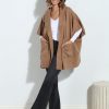 Clothing Veronica M Ponchos | Camel Cozy Hooded Poncho-Best Seller