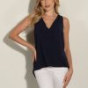 Vacation Veronica M | Navy Ity Surplice Tank