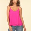 Vacation Veronica M | Bright Neon Fuschia Double Layered Cami-