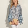 Vacation Veronica M | Xandra Flare Sleeve Blouse-Best Seller