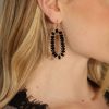 Accessories Veronica M | Black And Gold Geo Beaded Earrings