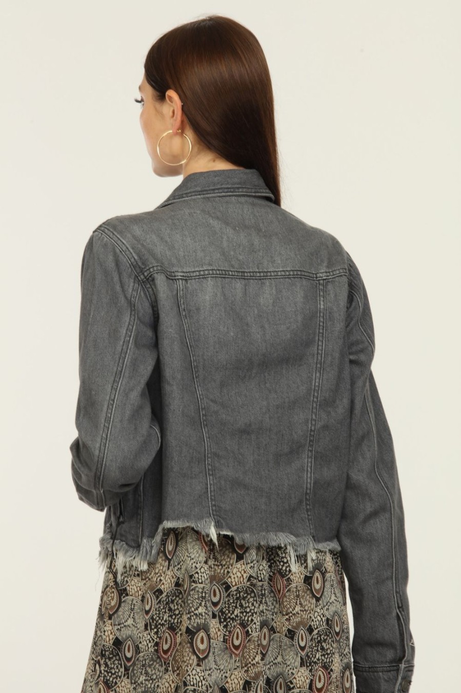 Clothing Veronica M Denim Shop | Rebel Jacket With Uneven Hem -