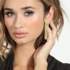 Accessories Veronica M | Gold Sparkle Waterfall Earrings-Best Seller