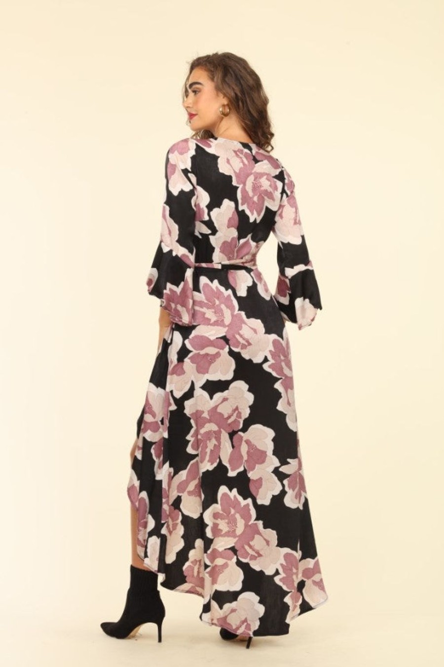 Clothing Veronica M Maxi Dresses | Romano Wrap Bell Slv Maxi Dress