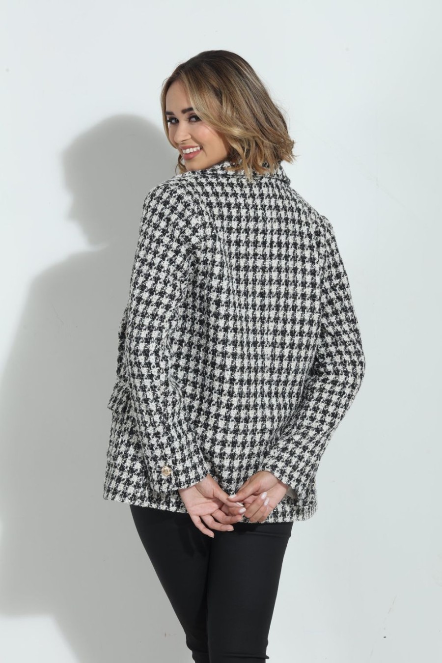 Clothing Veronica M Jackets + Blazers | Mystree Houndstooth Blazer