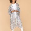 Clothing Veronica M Ponchos | Myranda Chiffon Midi Kimono