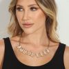 Accessories Veronica M | Crystal Pendant Statement Necklace