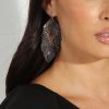 Accessories Veronica M | Metallic Leaf Statement Earrings