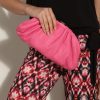 Accessories Veronica M | Hot Pink Leather Pouch Purse