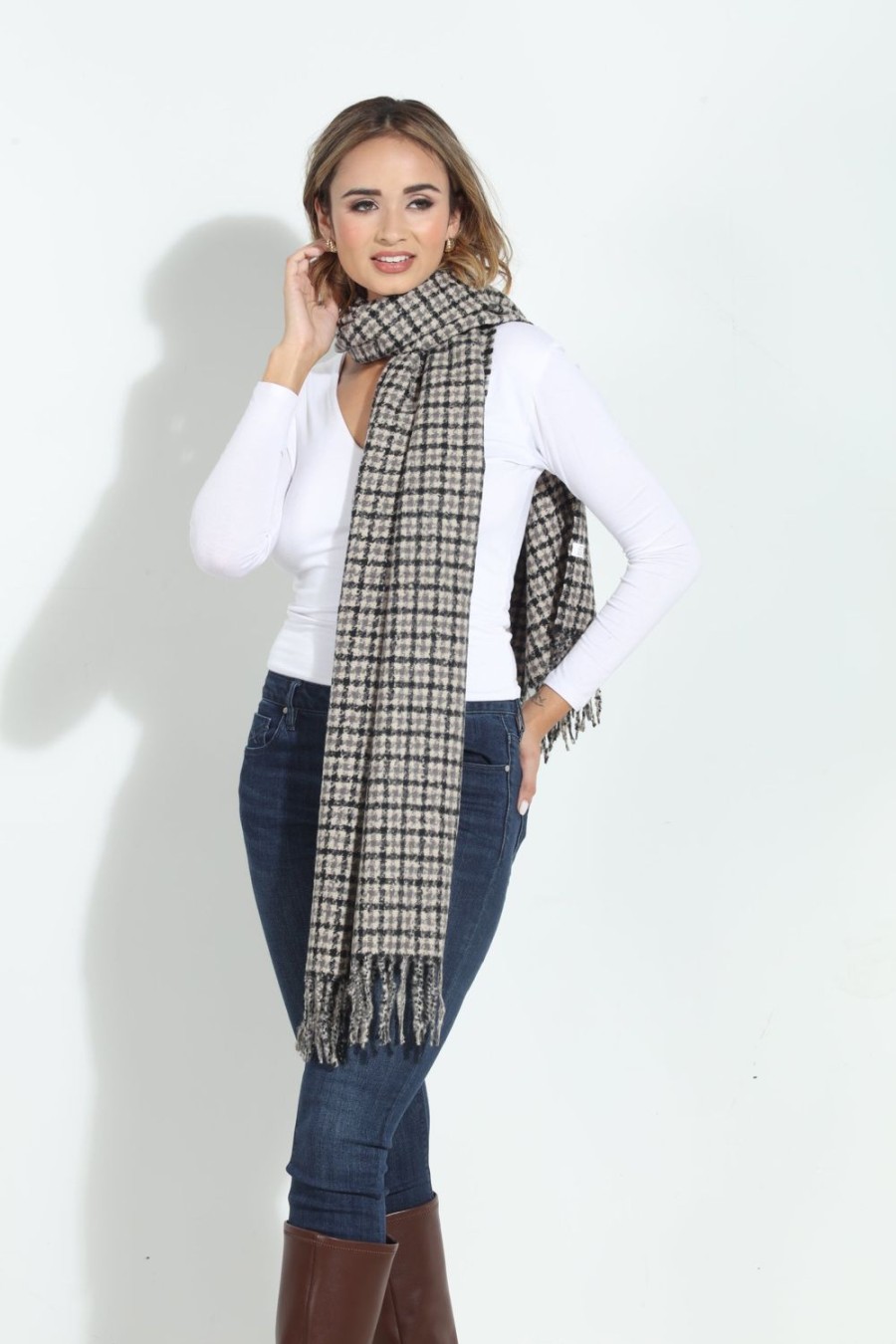 Accessories Veronica M | Dayna Plaid Scarf