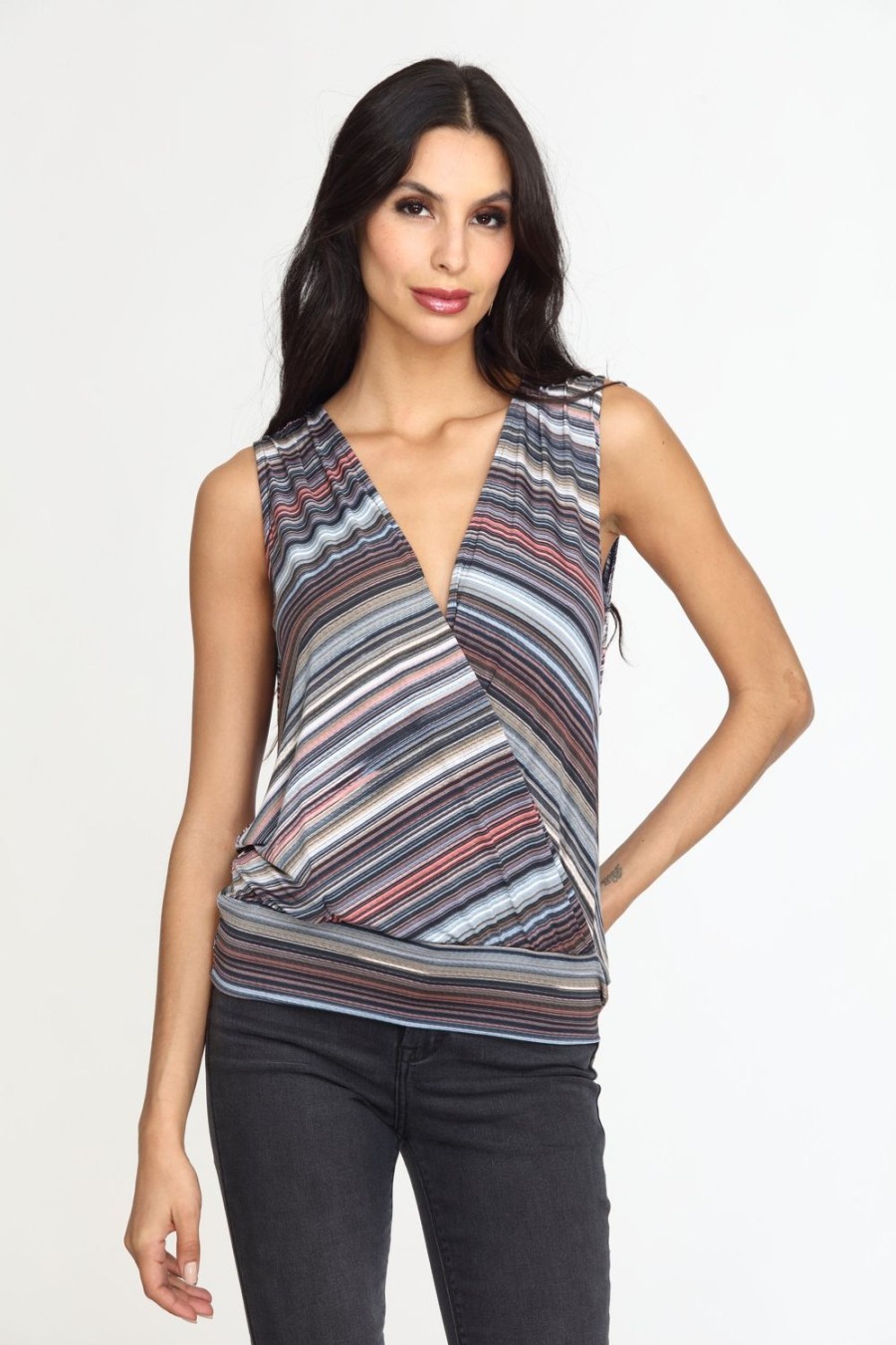 Clothing Veronica M Surplice Tops | Guadalupe Stretch Surplice Top-Best Seller