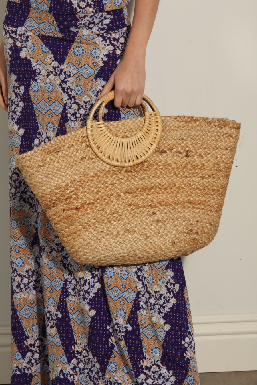 Accessories Veronica M | Oversized Woven Vacay Tote