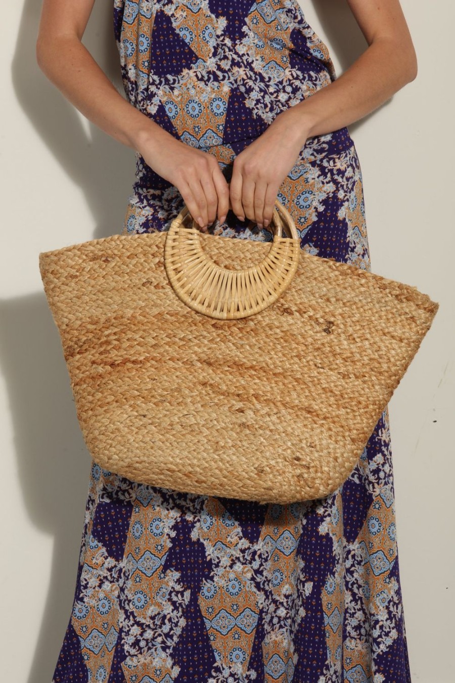 Accessories Veronica M | Oversized Woven Vacay Tote