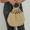 Accessories Veronica M | Tan Crochet Handbag