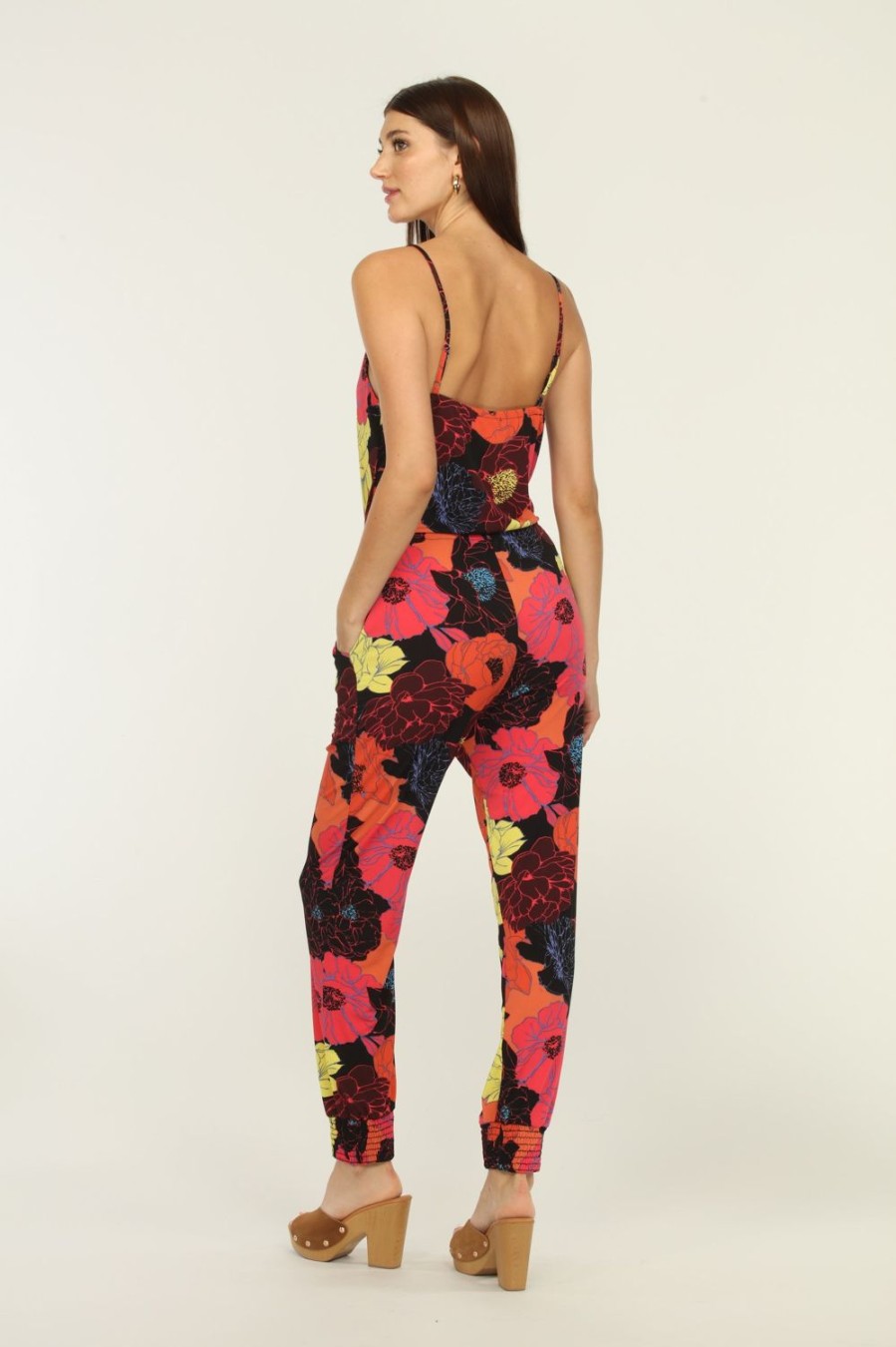 Clothing Veronica M | Cheri Cowlneck Stretch Jumpsuit