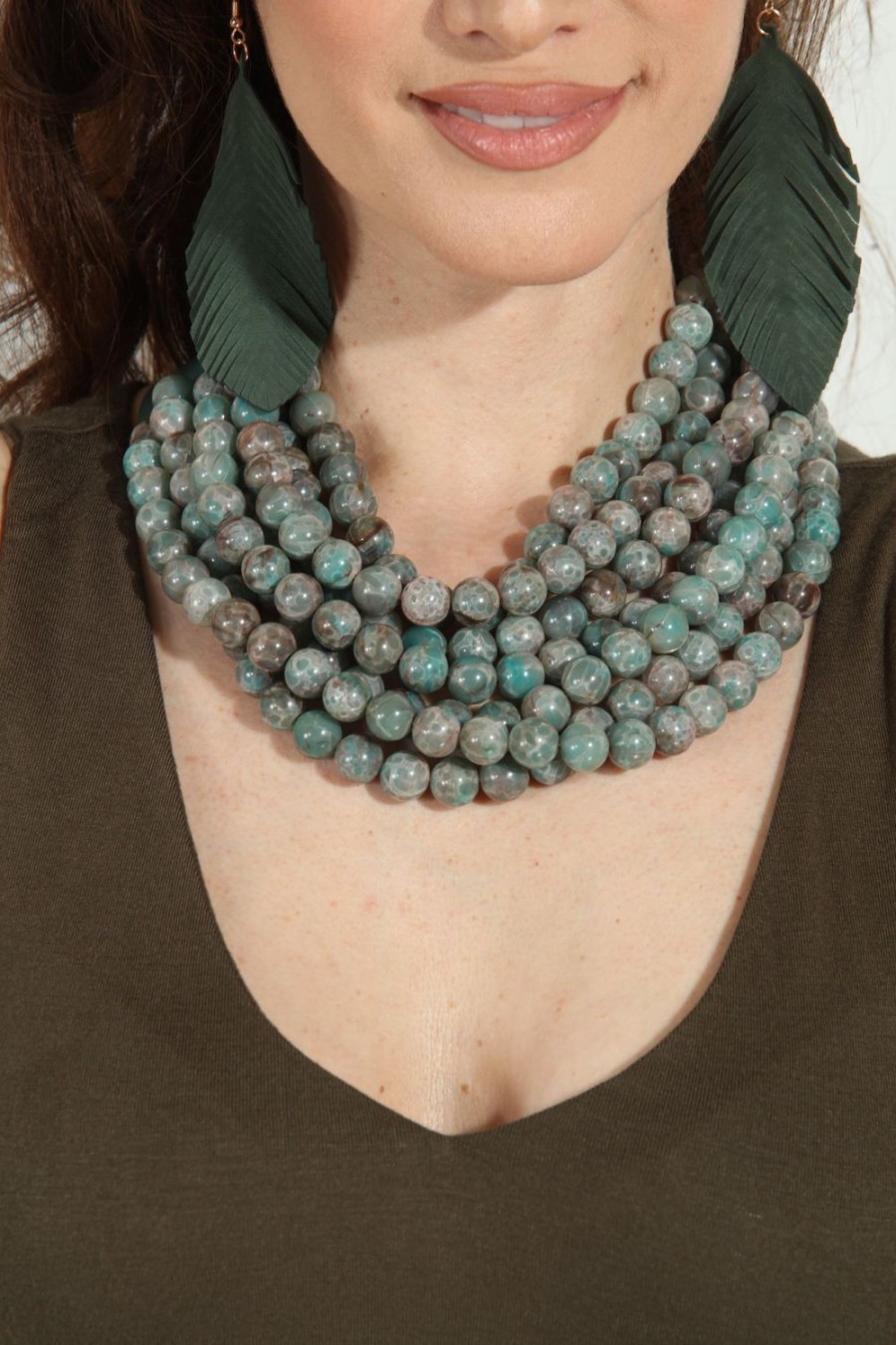 Accessories Veronica M | Lanai Beaded Layered Necklace