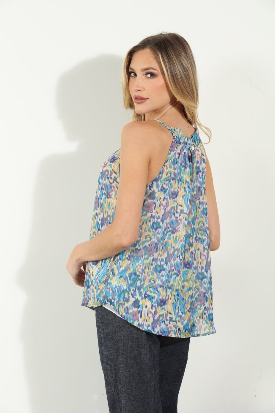 Clothing Veronica M Halter Tops | Rainey Chiffon Halter Top