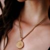 Accessories Veronica M | Zodiac Coin Necklace 18K Gold