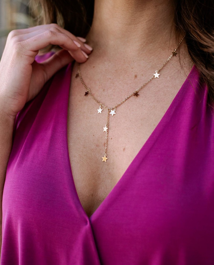 Accessories Veronica M | Mia Star Lariat - Brazilian Gold Filled