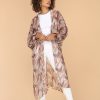 Clothing Veronica M Ponchos | Zimba Chiffon Midi Kimono