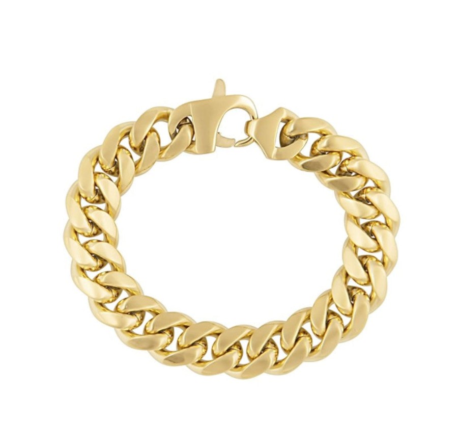 Accessories Veronica M | Sahira Chunky Gold Chain Bracelet- 18K Gold Plated