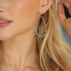 Accessories Veronica M | Teardrop Gold And Turquoise Earrings