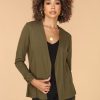 Clothing Veronica M Jackets + Blazers | Olive Soft Ponti Jacket - Best Seller