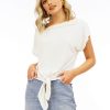 Clothing Veronica M Cupro Tops | Vanilla Cupro Top-