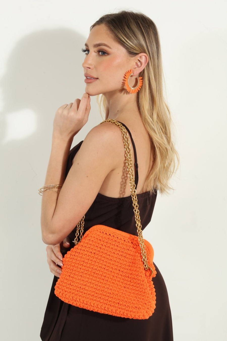 Accessories Veronica M | Clementine Woven Knit Purse