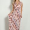 Clothing Veronica M Maxi Dresses | Carmel Stretch V-Neck Maxi Dress