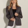 Clothing Veronica M Jackets + Blazers | Gunmetal Ponti Blazer