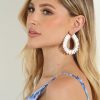 Vacation Veronica M | White Oval Raffia Hoop