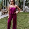 Vacation Veronica M | Azalea Stretch Strapless Drop Waist Jumpsuit