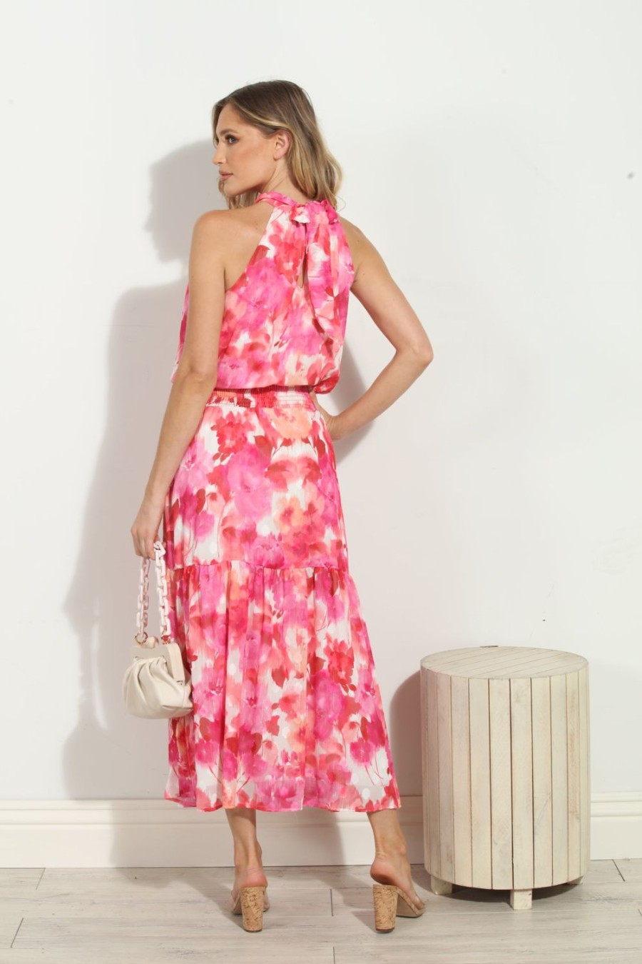 Vacation Veronica M | Suzy Chiffon Halter Maxi