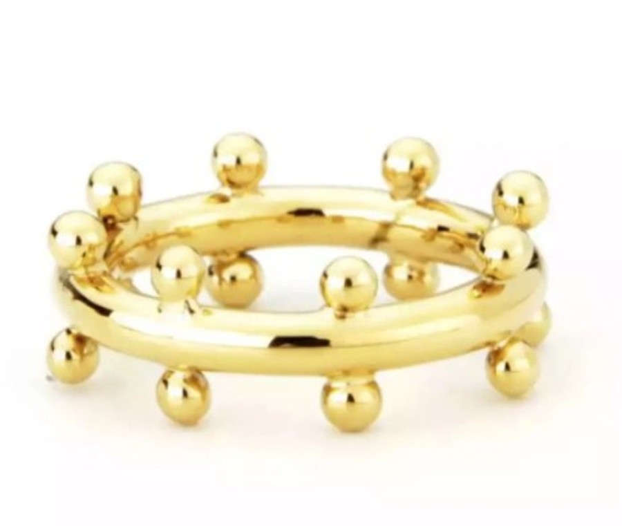 Accessories Veronica M | Cindy Studded Ring - 18K Gold Plated