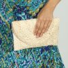 Accessories Veronica M | Light Natural Raffia Clutch