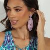 Accessories Veronica M | Lavender Beaded Tassel Earrings