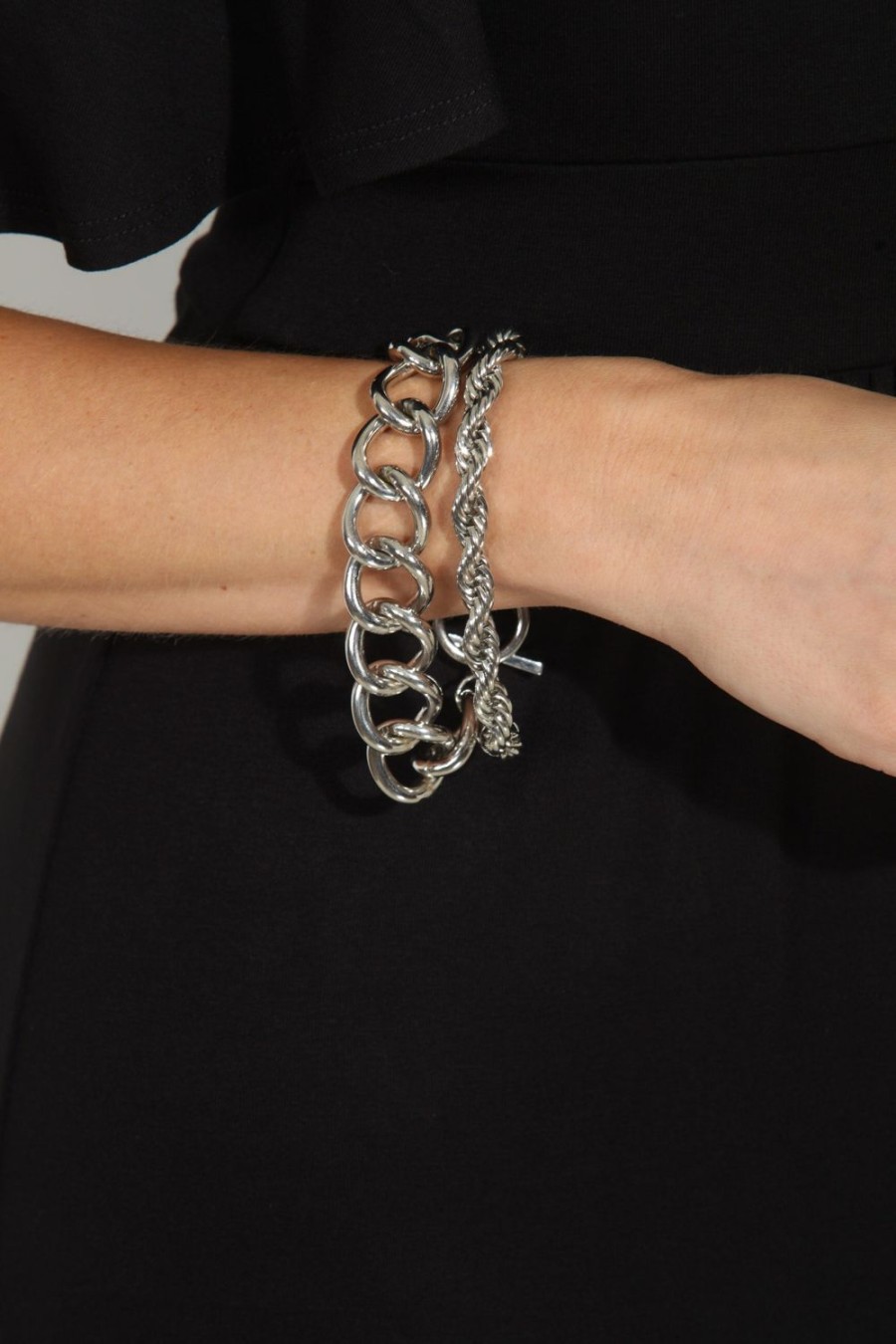 Accessories Veronica M | Silver Chunky Chain Bracelet