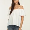 Vacation Veronica M | White Airflow Cold Shoulder Tank