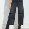 Clothing Veronica M Denim Shop | Hidden Jeans Nori Cropped Wide Leg- Charcoal