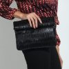 Accessories Veronica M | Gianna Fold Over Clutch- Black