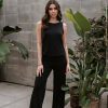 Clothing Veronica M | Camille Stretch Low Back Jumpsuit