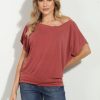 Clothing Veronica M Cupro Tops | Sangria Cupro Ots Top