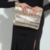 Accessories Veronica M | Gianna Fold Over Clutch- Gold