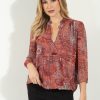 Clothing Veronica M Surplice Tops | Thompson 3/4 Sleeve Surplice Top-Best Seller