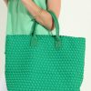 Accessories Veronica M | Kelly Green Woven Tote